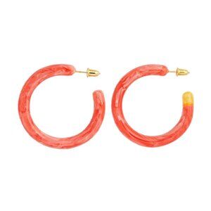 Cult Gaia Red Hoop Earrings